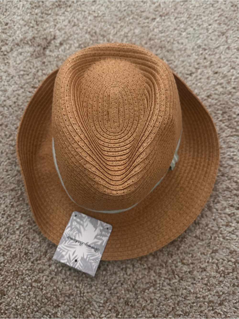 Boy’s Brown Straw Fedora Hat - Lightweight Summer Sun Hat
